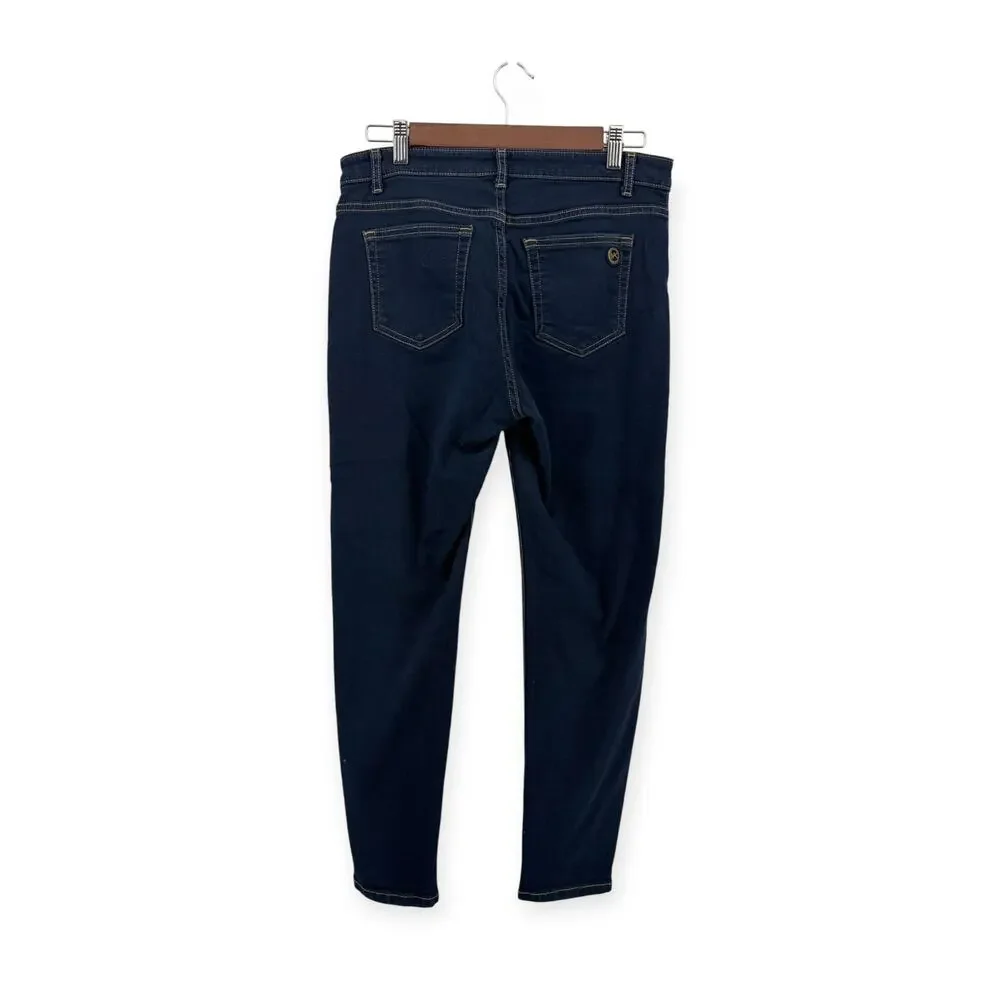 Michael Kors Izzy Cropped Skinny Jeans Women’s Size 10 Dark Wash Mid Rise Denim